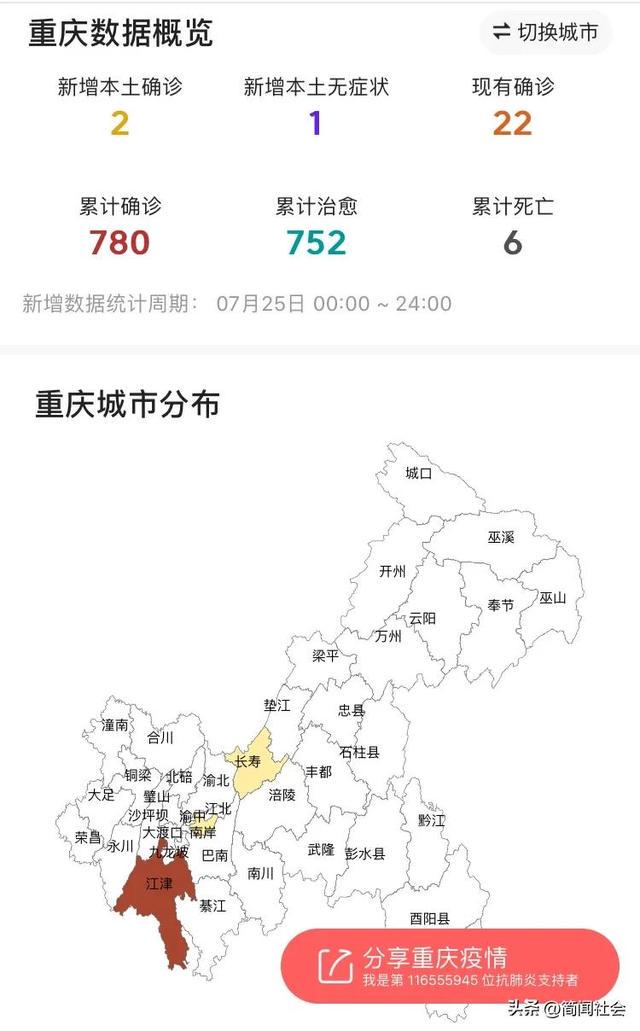 重庆疫情实时最新通报